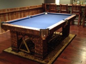 Wild West rustic log hand-made pool table
